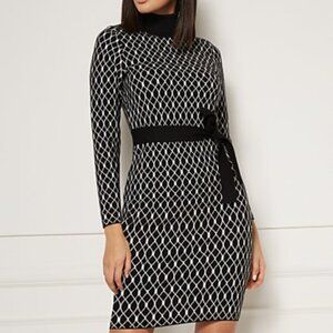 Eva Mendes NWT “Ines” Geometric Belted Sweater Dress XL